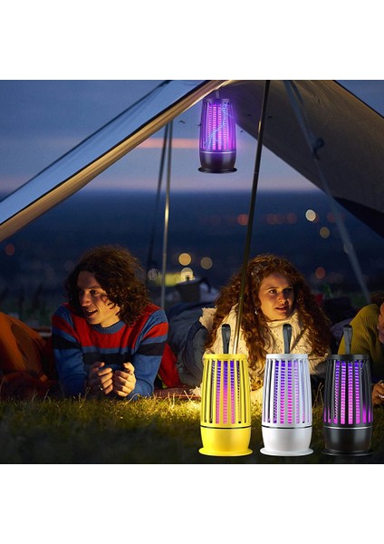 LED Elektrikli Sivrisinek Önleyici Lamba, Taşınabilir Sessiz Kapalı Açık Şok Sivrisinek, USB Şarj Edilebilir, Beyaz (Yurt Dışından) fiyatları