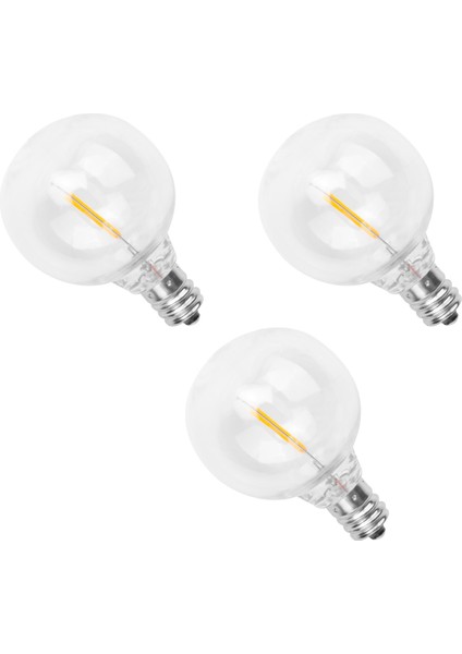 3 Adet G40 LED Yedek Ampuller, E12 Vida Tabanı Güneş Enerjili Dize Işıklar Için Kırılmaz LED Küre Ampuller Sıcak Beyaz (Yurt Dışından) modelleri