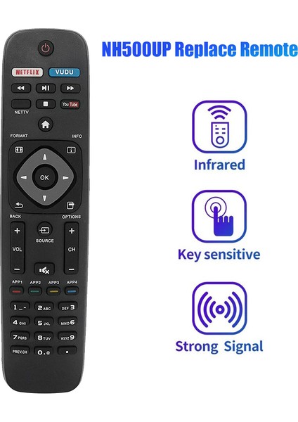 NH500UP 50PFL5601/F7 65PFL5602/F7 55PFL5602/F7 50PFL5602/F7 43PFL5602/F7 32PFL4902/F7 Için Uzaktan Kumandayı Değiştirin (Yurt Dışından) fiyatları