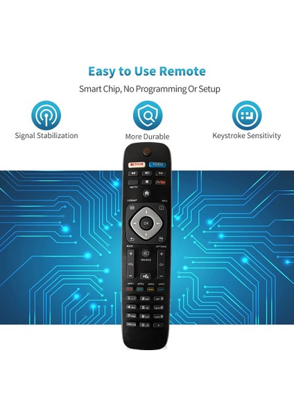 NH500UP 50PFL5601/F7 65PFL5602/F7 55PFL5602/F7 50PFL5602/F7 43PFL5602/F7 32PFL4902/F7 Için Uzaktan Kumandayı Değiştirin (Yurt Dışından) modelleri