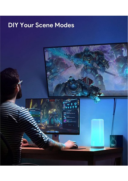 Masa Lambası, Oturma Odası Için Komidin Lambası, LED Lamba Kısılabilir Işık Yanında Dokunmatik Kontrol, Rgb Renk Değiştirme Ab Tak (Yurt Dışından)
