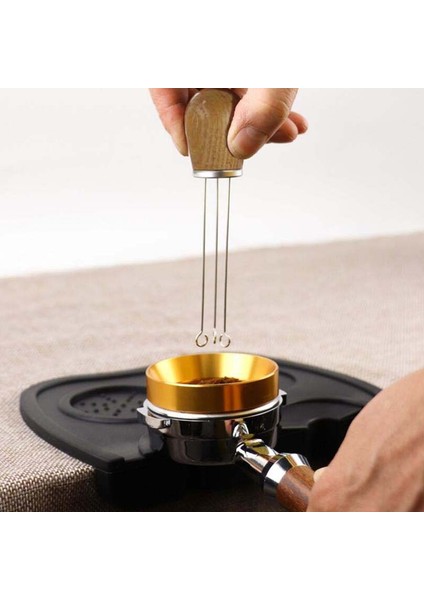 Masif Ahşap Saplı Iğne Kahve Sabotajı, Espresso Sabotaj Distribütörü Tesviye Aracı, Iğne Tipi Kahve Dağıtıcı, Siyah (Yurt Dışından) fırsatları