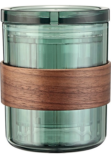 Taşınabilir 3-In-1 El Dökün Cezve Seti Taşınabilir Filtre Filtreli Fincan Filtre Seyahat Kahve El Dökün Fincan, Yeşil-Şeffaf (Yurt Dışından)