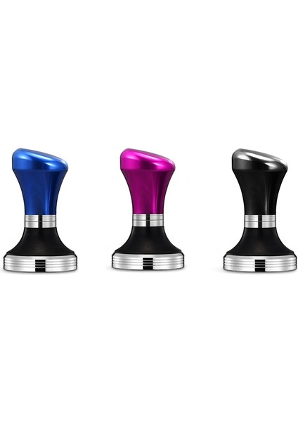 58MM Düz Kahve Sabotaj Paslanmaz Çelik Taban Silikon Kolu Sabotaj Kahve Tozu Çekiç Özelleştirilmiş Coffeeware Siyah (Yurt Dışından) modelleri