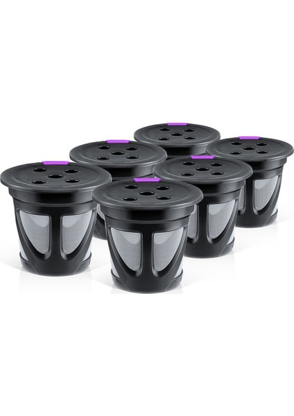 Doldurulabilir Kahve Kapsülü Yeniden Kullanılabilir Kapsüller Dolum 2.0, Kahve Makinesi Için K Fincan Kahve Makineleri Için, Siyah (Yurt Dışından)