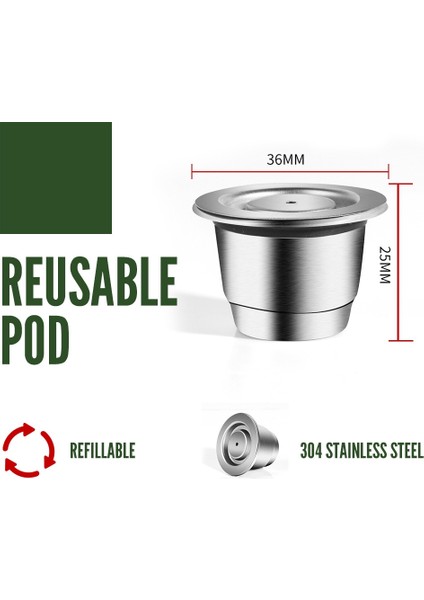 Mini & Citi Için Kahve Kapsülü Cafeteira Filtresi Için Paslanmaz Çelik Doldurulabilir Yeniden Kullanılabilir (Yurt Dışından) fiyatları