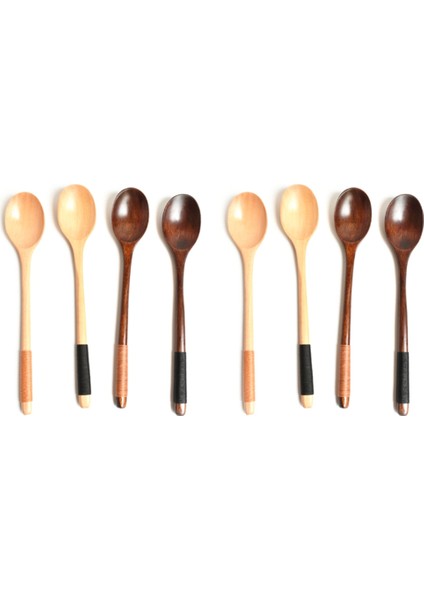 Saplı Kahve Kaşıkları Çok Fonksiyonlu Tahta Kaşık Mutfak Baharat Kaşıkları (Yurt Dışından)