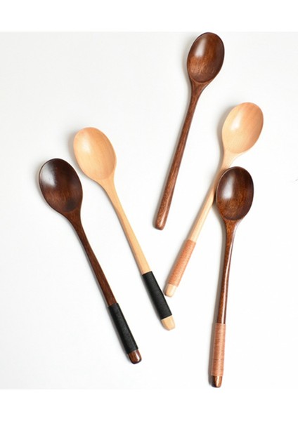 Saplı Kahve Kaşıkları Çok Fonksiyonlu Tahta Kaşık Mutfak Baharat Kaşıkları (Yurt Dışından) fiyatları