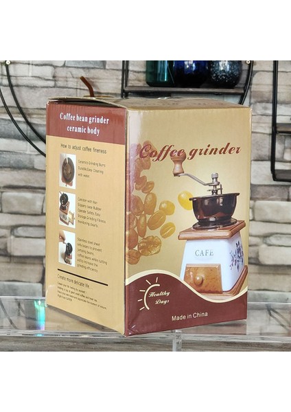 Manuel Kahve Değirmeni Yeni Seramik El Değirmeni Küçük Kahve Tozu Değirmeni Ev Değirmeni Seramik Taşlama Çekirdek (Yurt Dışından) indirimleri
