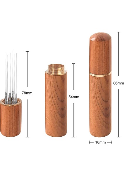 Espresso Kahve Karıştırıcı, 8 Iğneli Doğal Ahşap Saplı Espresso Karıştırıcı, Espresso Aksesuarları Kahve Karıştırıcı, B (Yurt Dışından) indirimleri