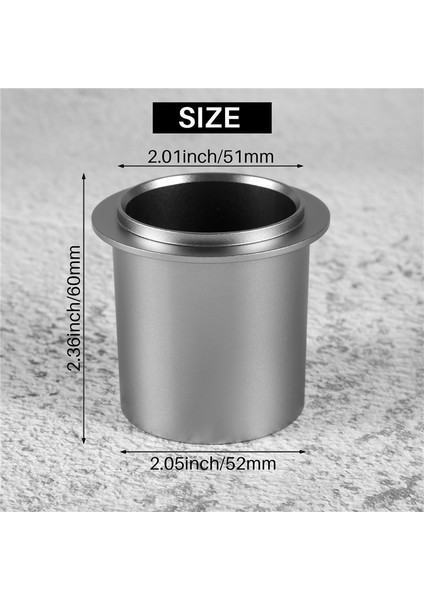 Kahve Dozaj Fincan Koklama Kupa Toz Besleyici Kahve Dağıtıcı Kahve Sabotaj Mutfak Aksesuarları, 51 mm Gümüş (Yurt Dışından)