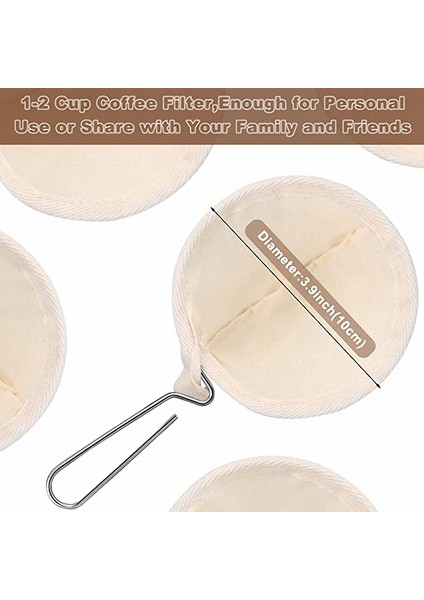 Ev ve Ofis Için Paslanmaz Çelik Saplı El Yapımı Kahve Aksesuarları ile Yeniden Kullanılabilir 8 Parça Flanel Kahve Filtresi (Yurt Dışından) fırsatları