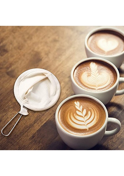 Ev ve Ofis Için Paslanmaz Çelik Saplı El Yapımı Kahve Aksesuarları ile Yeniden Kullanılabilir 8 Parça Flanel Kahve Filtresi (Yurt Dışından) indirimleri