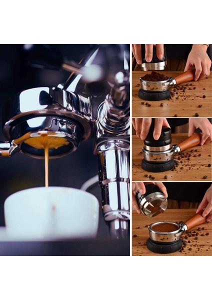 53MM Kahve Dağıtıcı Eşitleyici Aracı Profesyonel Ayarlanabilir Derinlik Espresso El Sabotaj Espresso Kahve Telvesi Için Uygun (Yurt Dışından)
