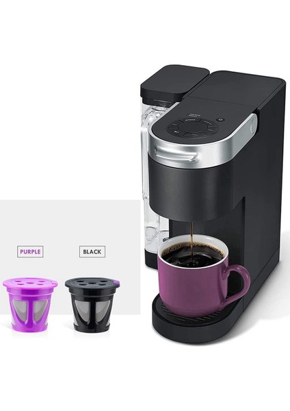 -4 Siyah Için Yeniden Kullanılabilir Kahve Kapsülleri Kupası Için Yeniden Kullanılabilir Kahve Filtre Bölmeleri Için Doldurulabilir K Bardaklar (Yurt Dışından) fırsatları