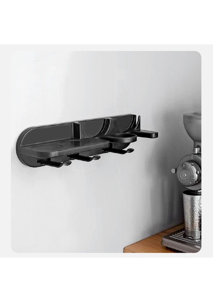 51MM Yerden Tasarruflu Yüzen Duvar Rafları Kahve Istasyonu Organizatör, Çok Amaçlı Espresso Araçları Kahve Portafilter Tutucu (Yurt Dışından)