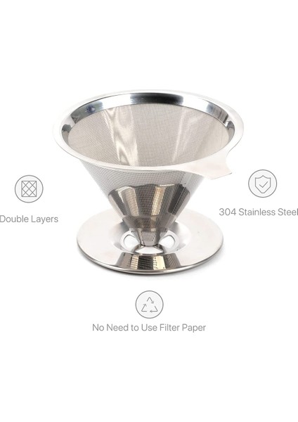 Kahve Damlatıcı Üzerine Dökün Yeniden Kullanılabilir Damlama Konisi Kahve Filtresi Taşınabilir Kahve Makinesi Üzerine Dökün Ev Ofis Kamp (Yurt Dışından) fiyatları
