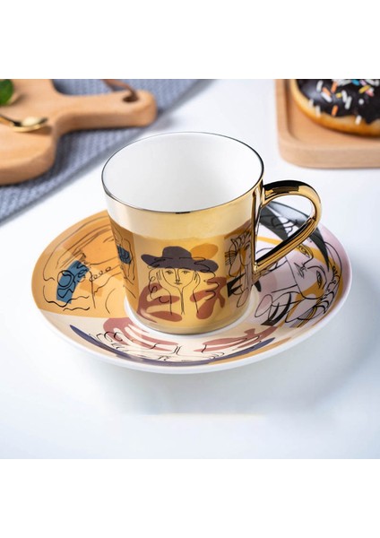 Ayna Yansıma Su Kupaları Ev Ofis Çay Kahve Fincan ve Çay Tabağı Seti Dekor Drinkware Coffeeware Hediye A (Yurt Dışından) fırsatları