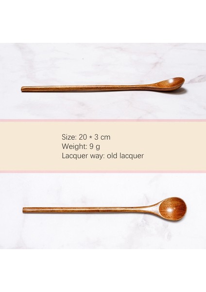 Adet Japon Çevre Dostu Uzun Saplı Kaşık Yemek Kaşığı Kahve Kaşığı Yuvarlak Saplı Mutfak Karıştırma (Yurt Dışından) indirimleri