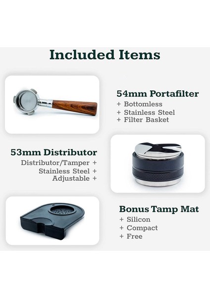 Barista Express Için Kahve 54MM Dipsiz Portafilter + 53MM Kahve Distribütörü ve Sabotaj + (Yurt Dışından) fiyatları