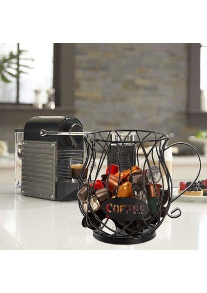 Evrensel Kahve Kapsül Depolama Sepeti Kahve Fincanı Sepeti Kahve Pod Organizatör Tutucu Siyah Ev Cafe Otel Için (Yurt Dışından) modelleri