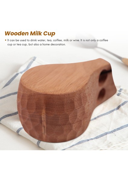 2 Adet Iskandinav Tarzı El Yapımı Ahşap Bardaklar Fince Geleneksel Açık 200ML Ahşap Şarap Kupaları Fil Kahve Fincanları Hediyeler Için (Yurt Dışından) fırsatları
