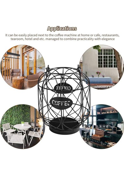 Kahve Kapsülü Depolama Sepeti Bardak Tutucu Kupa Şekli Kahve Pod Tutucu Depolama Organizatör Sayaç Kahve Barı Için Siyah (Yurt Dışından) fiyatları