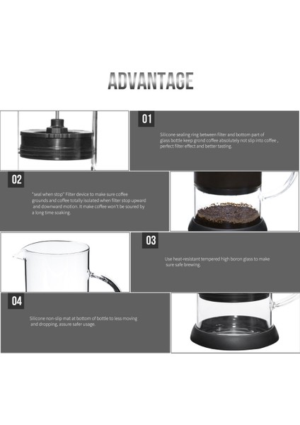 1l Kahve Makinesi Moka Pot Moka Cafeteira Latte Soba Çay Makinesi Klasik Barista Kahve Aksesuarları, Siyah Kapak (Yurt Dışından)