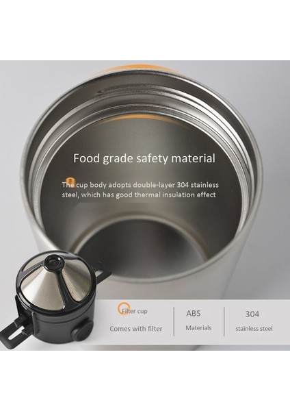 380 ml Taşınabilir El Fincan Kahve Yalıtım Fincan Paslanmaz Çelik Seyahat Fincan Yalıtım Asılı Kulak Filtresi Damla-Siyah (Yurt Dışından) fiyatları