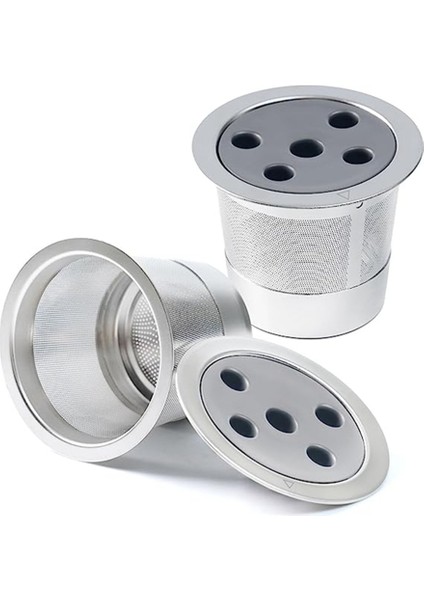K- Plus Kahve Makinesi Çevrim Dolumuna Uygun, Paslanmaz Çelik Filtre Kabı K Bardak (5 Delikli) Kullanın (Yurt Dışından) fırsatları