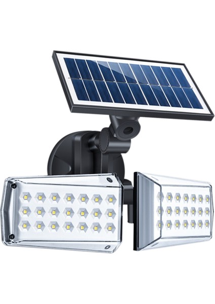 80LED Çift Kafa Güneş Duvar Işık Sensörü Cob Duvar Lambası Spot Açık Havada Güneş Enerjili Bahçe Işık Yard LED Lamba Su Geçirmez (Yurt Dışından)