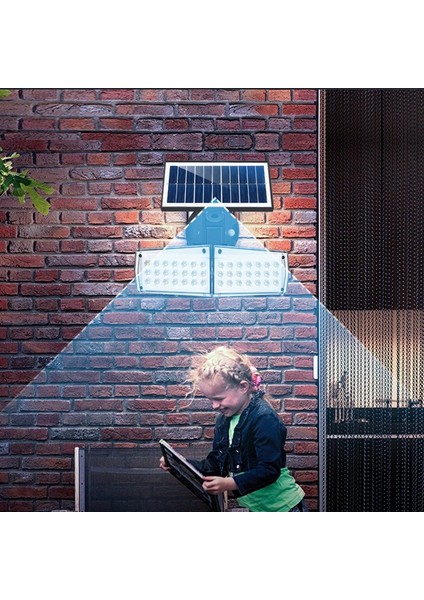 80LED Çift Kafa Güneş Duvar Işık Sensörü Cob Duvar Lambası Spot Açık Havada Güneş Enerjili Bahçe Işık Yard LED Lamba Su Geçirmez (Yurt Dışından)