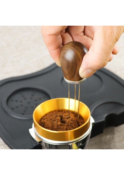 Masif Ahşap Saplı Iğne Kahve Sabotajı, Kahve Sabotaj Dağıtıcısı, Kahve Tozu Dağıtıcı Dengeleyici Aracı, A (Yurt Dışından) indirimleri