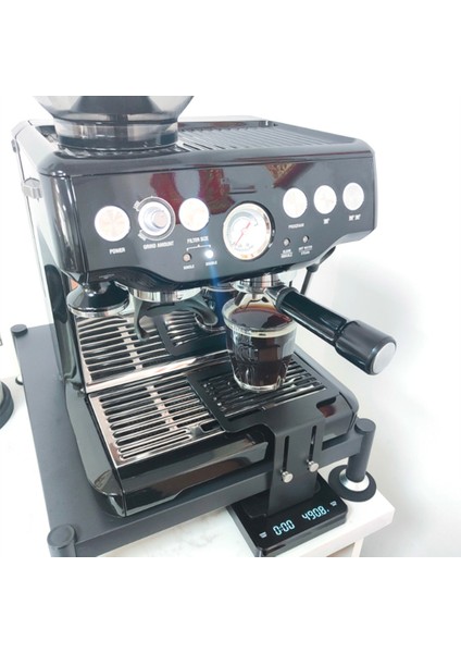 Espresso Makinesi Için Çelik Kahve Tartı Standı Elektronik Terazi Rafı Su Geçirmez Terazi Çubuk Koruma Rafı (C) (Yurt Dışından)