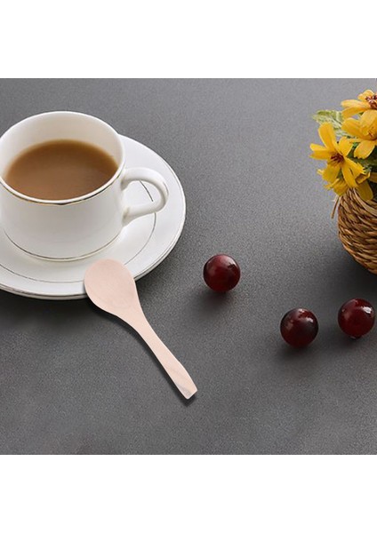 100 Adet Mini Doğa Ahşap Ev Mutfak Yemek Kaşıkları Aracı Tuz Baharat Bal Kahve Kaşıkları (Yurt Dışından) modelleri