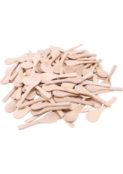 100 Adet Mini Doğa Ahşap Ev Mutfak Yemek Kaşıkları Aracı Tuz Baharat Bal Kahve Kaşıkları (Yurt Dışından) fırsatları