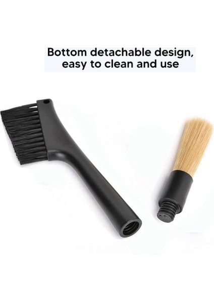 2 Paket Kahve Makinesi Temizleme Fırçası, Çıkarılabilir Çift Toz Alma Espresso Öğütücü Fırça Aksesuarları (Yurt Dışından) fiyatları
