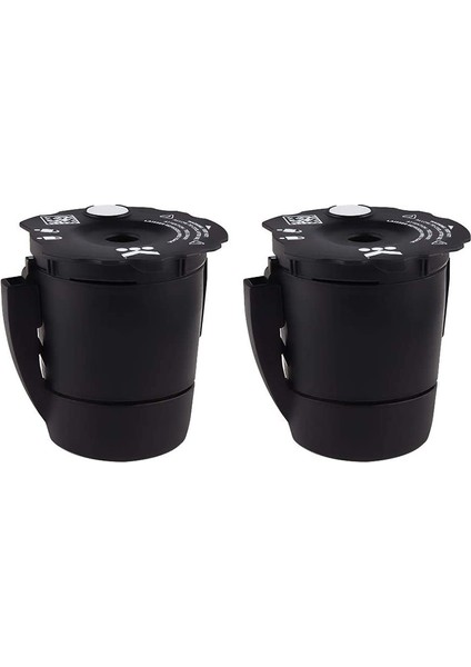 My 1.0 ve 2.0 Tüm Ev Kahve Makineleri ile Uyumlu Yeniden Kullanılabilir Kahve Filtresi (Siyah, 2 Adet/paket) (Yurt Dışından)