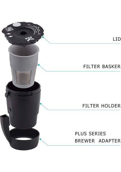 My 1.0 ve 2.0 Tüm Ev Kahve Makineleri ile Uyumlu Yeniden Kullanılabilir Kahve Filtresi (Siyah, 2 Adet/paket) (Yurt Dışından) fiyatları