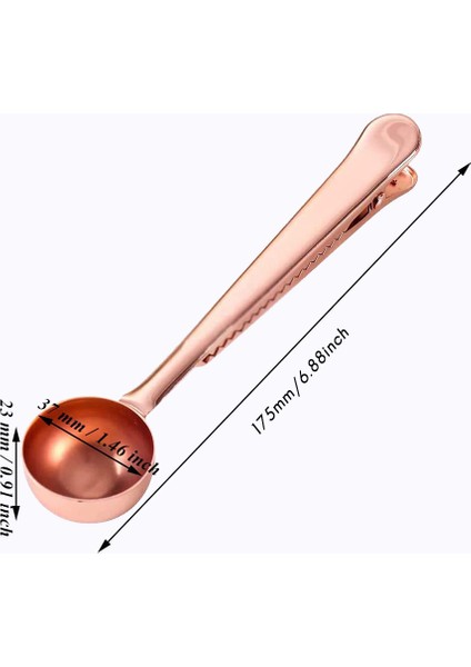 Kahve Kepçesi Klipsi, Paslanmaz Çelik Kahve Kepçesi Çanta Klipsi, Klipsli Çok Fonksiyonlu Kahve Kepçesi, Kahve ve Çay Için, 3 Paket B (Yurt Dışından) modelleri