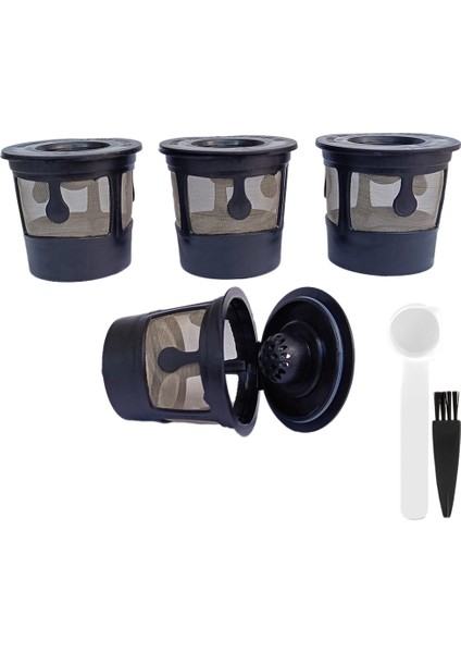 Paslanmaz Çelik Hasır Kahve Yeniden Kullanılabilir Kapsüller ile 1.0 2.0 Kahve Filtreleri Için 4 Adet Yeniden Kullanılabilir K Bardak (Yurt Dışından)