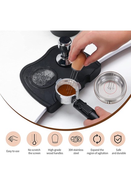 Kahve Karıştırıcı Iğnesi, Filtre Kağıdı ile Sabotaj Karıştırma Dağıtımı Için Çırpma Ahşap Saplı Pim Dağıtıcı, Temizleme Fırçası (Yurt Dışından) fiyatları