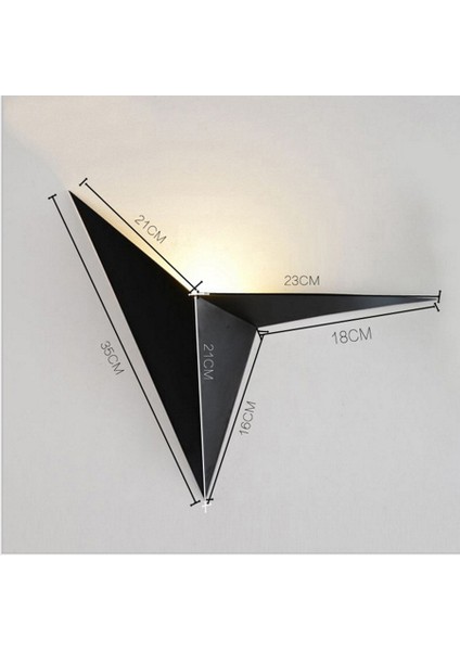 Modern Minimalist Beyaz Üç Köşeli Şekil LED Duvar Lambası Iskandinav Tarzı Iç Mekan Duvar Lambası Oturma Odası Lambası 3W 85-265V Basit Aydınlatma Sıcak Beyaz Işık (Yurt Dışından) fiyatları