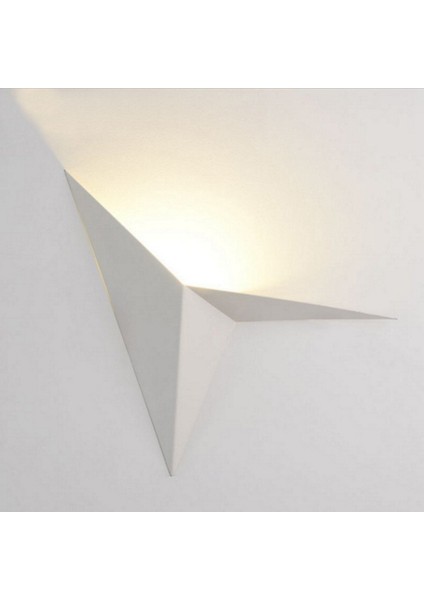Modern Minimalist Beyaz Üç Köşeli Şekil LED Duvar Lambası Iskandinav Tarzı Iç Mekan Duvar Lambası Oturma Odası Lambası 3W 85-265V Basit Aydınlatma Sıcak Beyaz Işık (Yurt Dışından) indirimleri