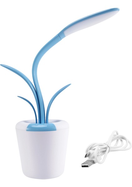 USB LED Okuma Işığı Masa Lambası Göz Bakımı Masa Lambası Üç Parlaklık Seviyesi Esnek Kol Işık Çalışma Çalışma Yatak Odası Lambası Yeşil (Yurt Dışından)