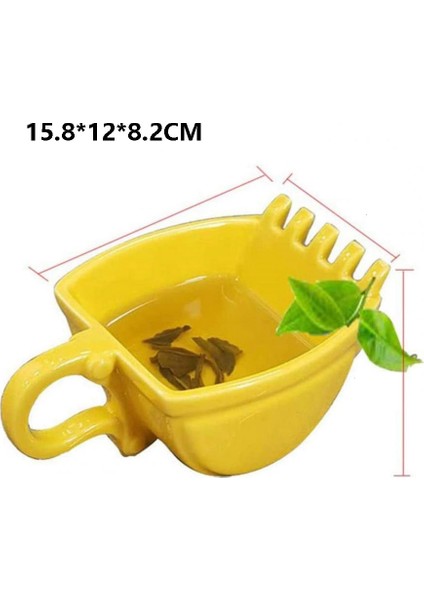 1 Adet 330ML Ekskavatör Kovası Kalıp Bardak Kahve Kupa Su Içme Kovası Bardak Çay Mutfak Drinkware Sarı (Yurt Dışından)