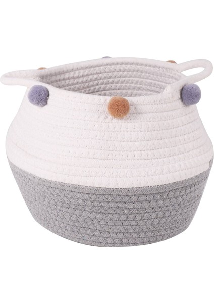 Pamuklu Dokuma Ipli Sepet, Kirli Giysiler, Oyuncaklar, Yatak Odasında, Oturma Odasında ve Çocuk Odasında Battaniye Saklama Alanı, M (Yurt Dışından)