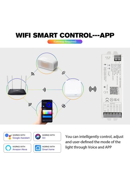 LM052 Zigbee 3.0 LED Şerit Denetleyici DC12-24V Rgb Cct Rgbw 5ın1 Kısılabilir Akıllı Yaşam App ile Uyumlu/ (Yurt Dışından)