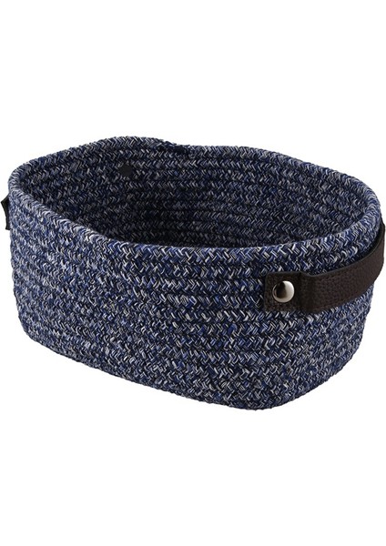 Pamuk Dokuma Saklama Sepeti, Bitirme Sepeti Saplı Çöp Saklama Kutusu (2 Paket, Gri Kahverengi + Mavi) (Yurt Dışından) indirimleri