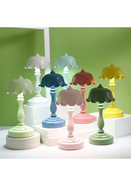Avrupa Lotus Başucu Lambası Dekor Mini LED Gece Lambası Alışveriş Merkezi Odası Bar Ev Küçük Okuma Masası Işık-Açık Yeşil (Yurt Dışından) modelleri